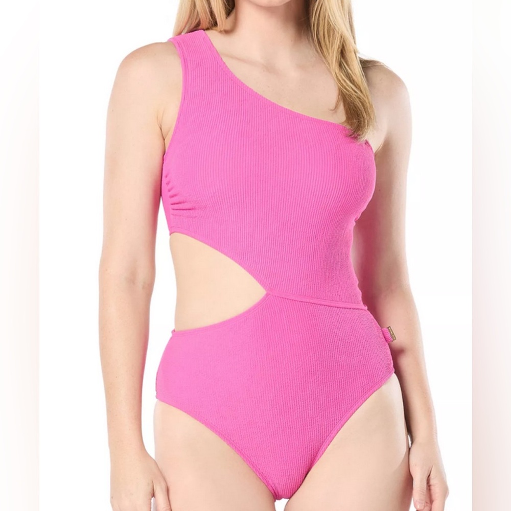 Michael Kors One-Shoulder Cutout Swimsuit